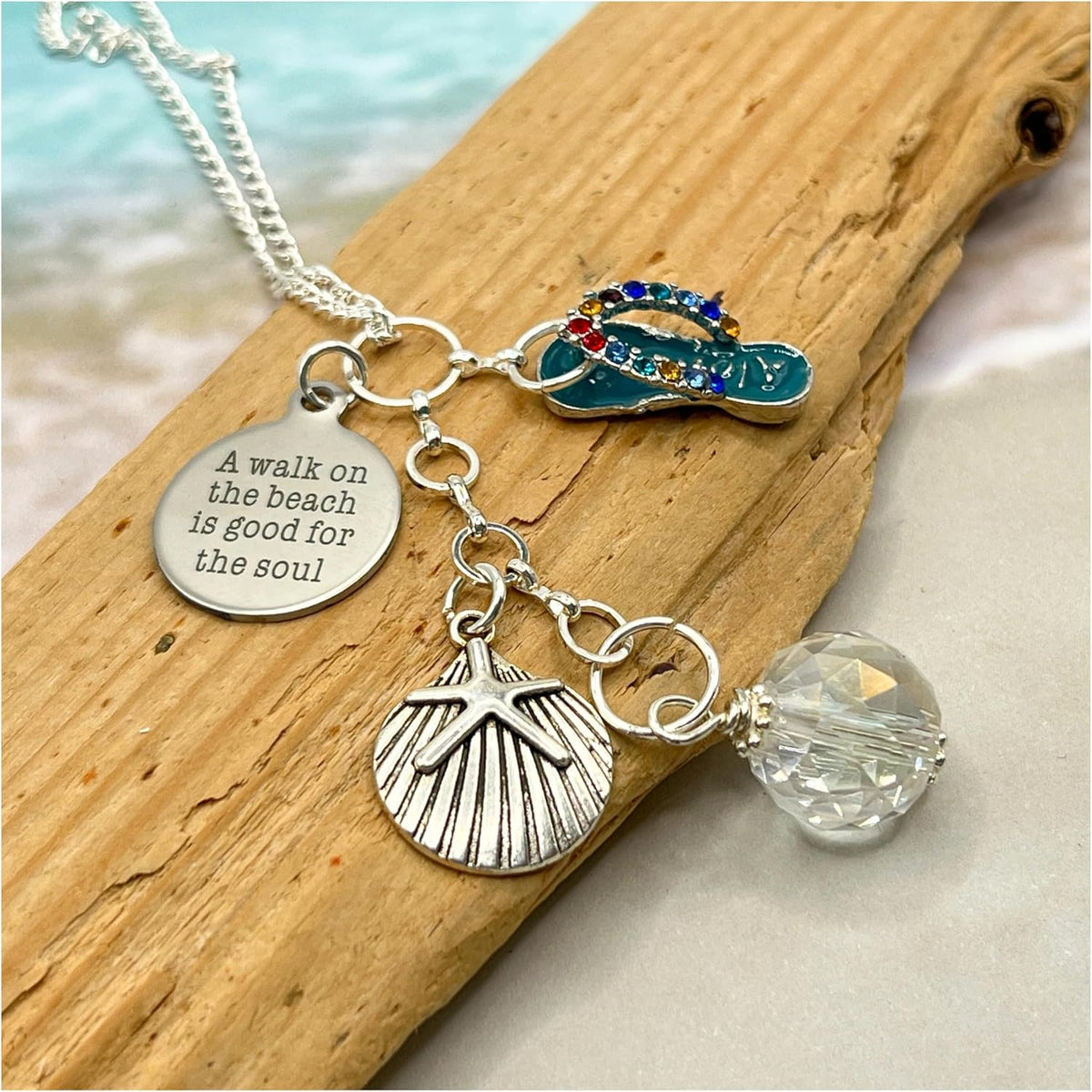 Rear View Mirror Charm, Beach Sun Catcher, Car Accessory