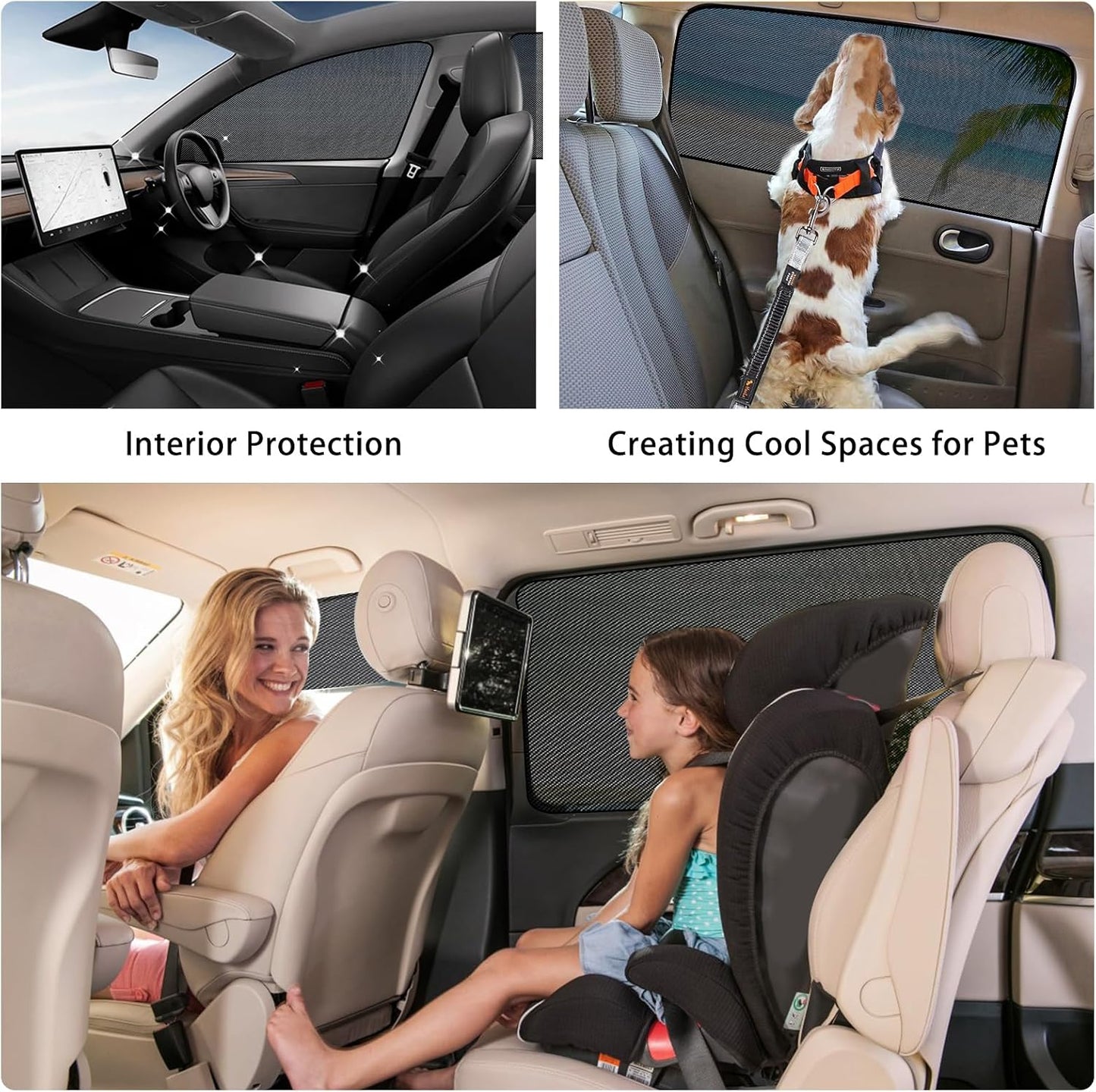 ZATOOTO Car Side Window Sun Shade 4 Pack, Window Shades for Baby Magnetic Mesh Sun Shade Protection from Heat and UV for Sleeping, Camping, Breastfeeding