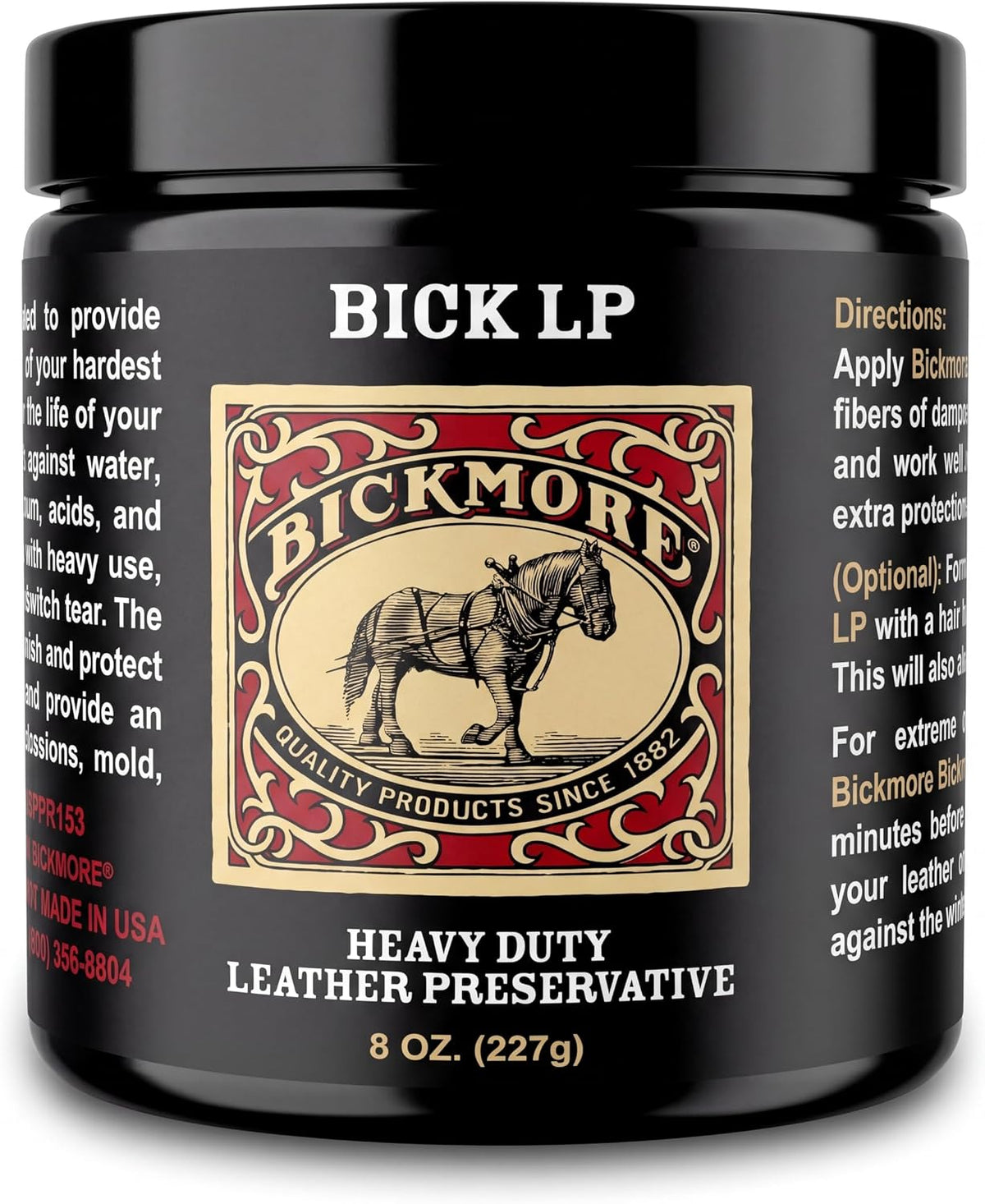 Bickmore Bick LP Leather Conditioner 4 oz, Scratch Repair