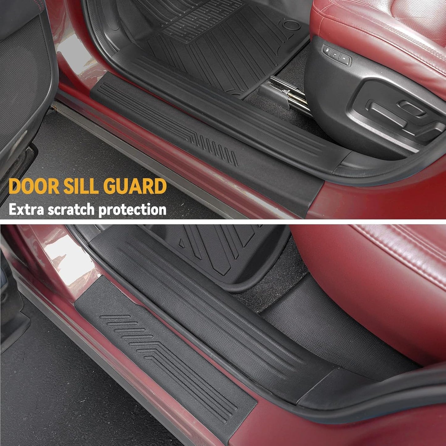 Floor Mats for Mazda CX-5 2017-2025, All Weather Floor Mats Trunk Cargo Liner with Backrest Protectors and Door Sill Guards Accessories, Full Coverage Set