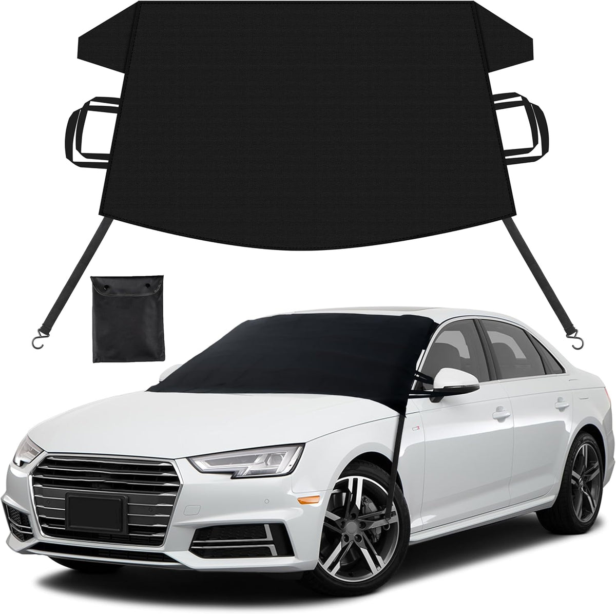 EcoNour Side Mirror Covers (2-Pack) | 210D Oxford Fabric | Side Mirror Winter Protection Cover for Snow and Ice | Universal Fit for Cars, SUVs, Trucks