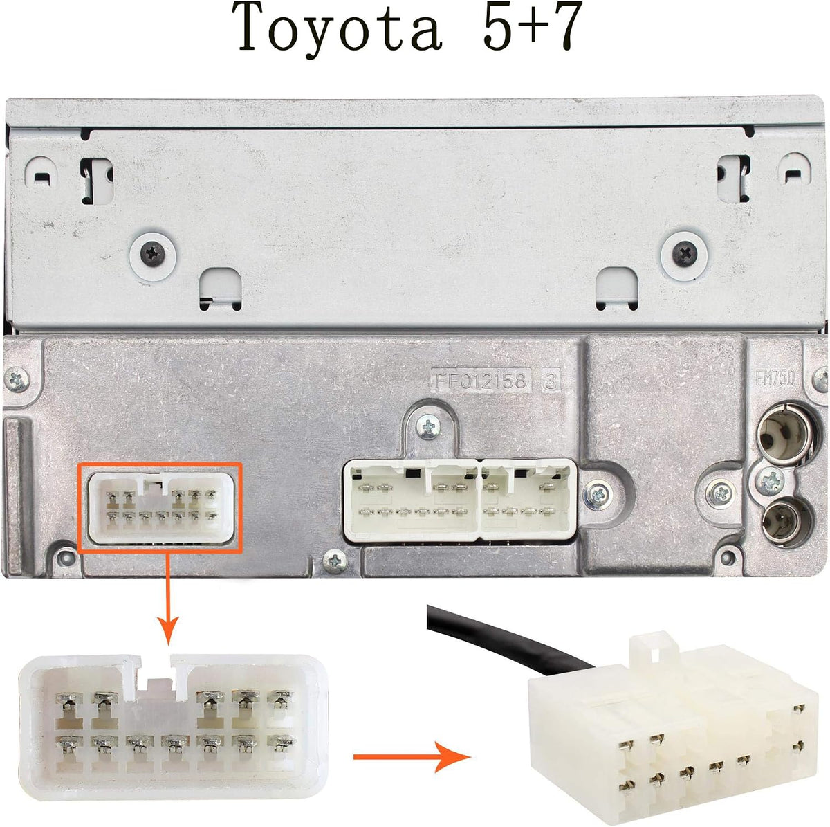 Bluetooth Car Kit with AUX USB Input for Toyota, Hands-Free Music Adapter