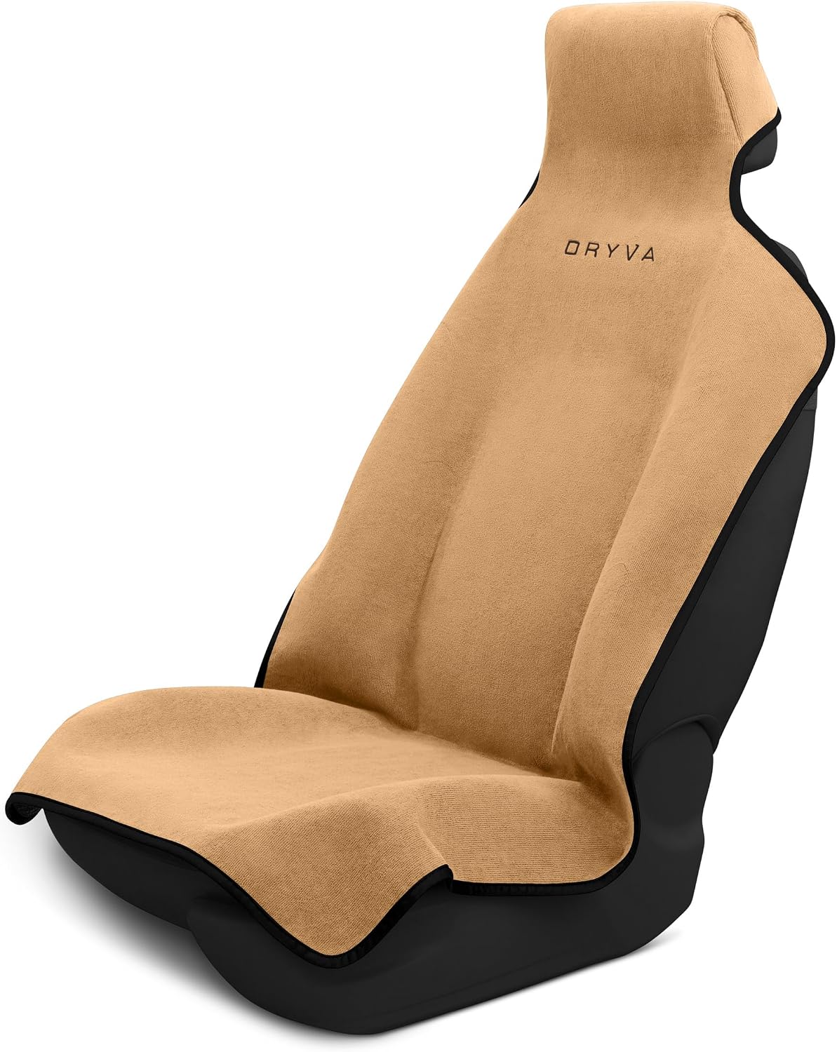DryvaSeat - Premium Microfiber Towel Car Seat Cover - Waterproof & Sweatproof - Universal Fit, Machine Washable, Non-Slip - Seat Protector for Car, Truck, SUV, Van (Shadow Black, 2 Pack)