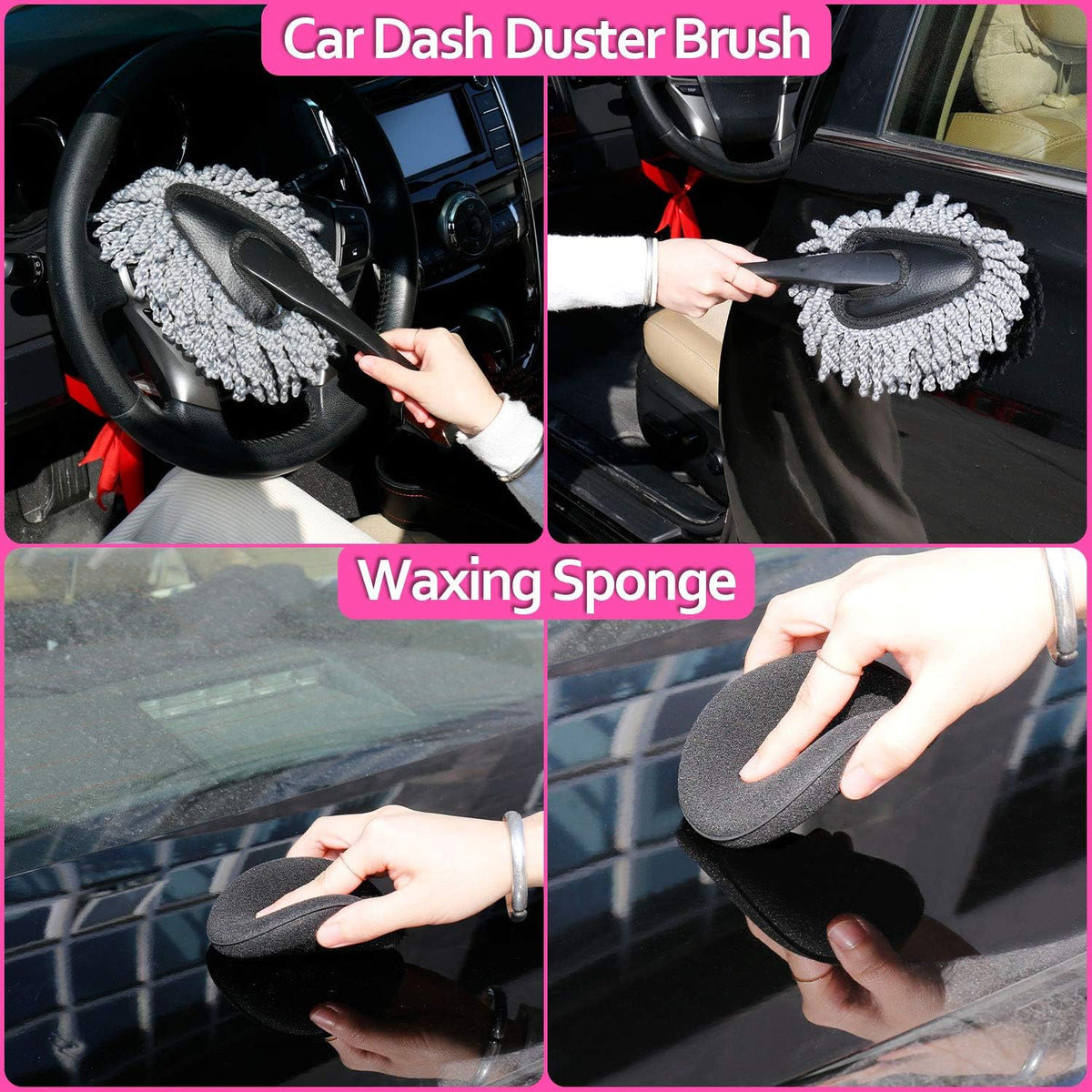 THINKWORK Car Detailing Kit, Interior Exterior Cleaning Set for Vehicles