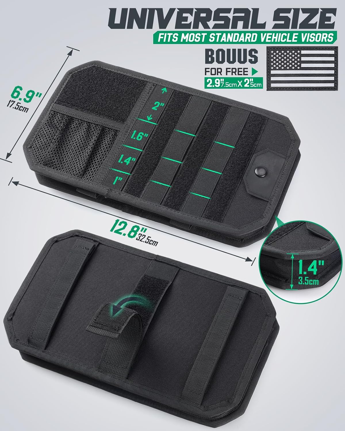 LIVANS Tactical Car Sun Visor Organizer, Fit Cars Trucks SUV Jeeps Patrols | Livans Tactical Car Sun Visor Organizer, Fit Cars Trucks Suv Jeeps Patrols