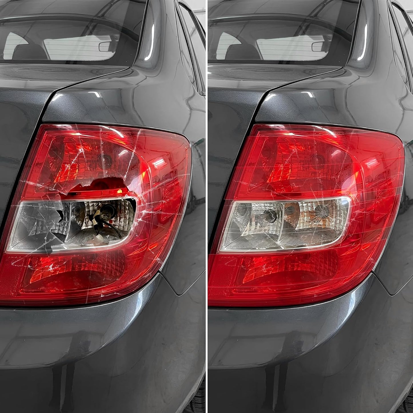 VViViD Headlight & Taillight Adhesive Repair Tape Red and Transparent 2-Roll Pack (1.8" x 7ft)