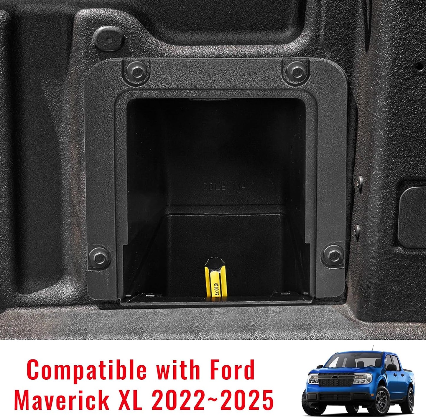 Lockable Bed Cargo Partition Storage Bin Compatible with Ford Maverick 2022-2025 | Cargo Organizer with 3-Digit Security Code Lock | Modular Partition Truck Bed Accessories