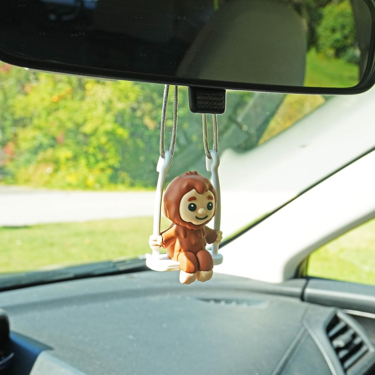 Funny Hanging Mirror Swing – Quirky and Unique Decor for Car Rearview Mirror, Bedroom or Living Room - Alien
