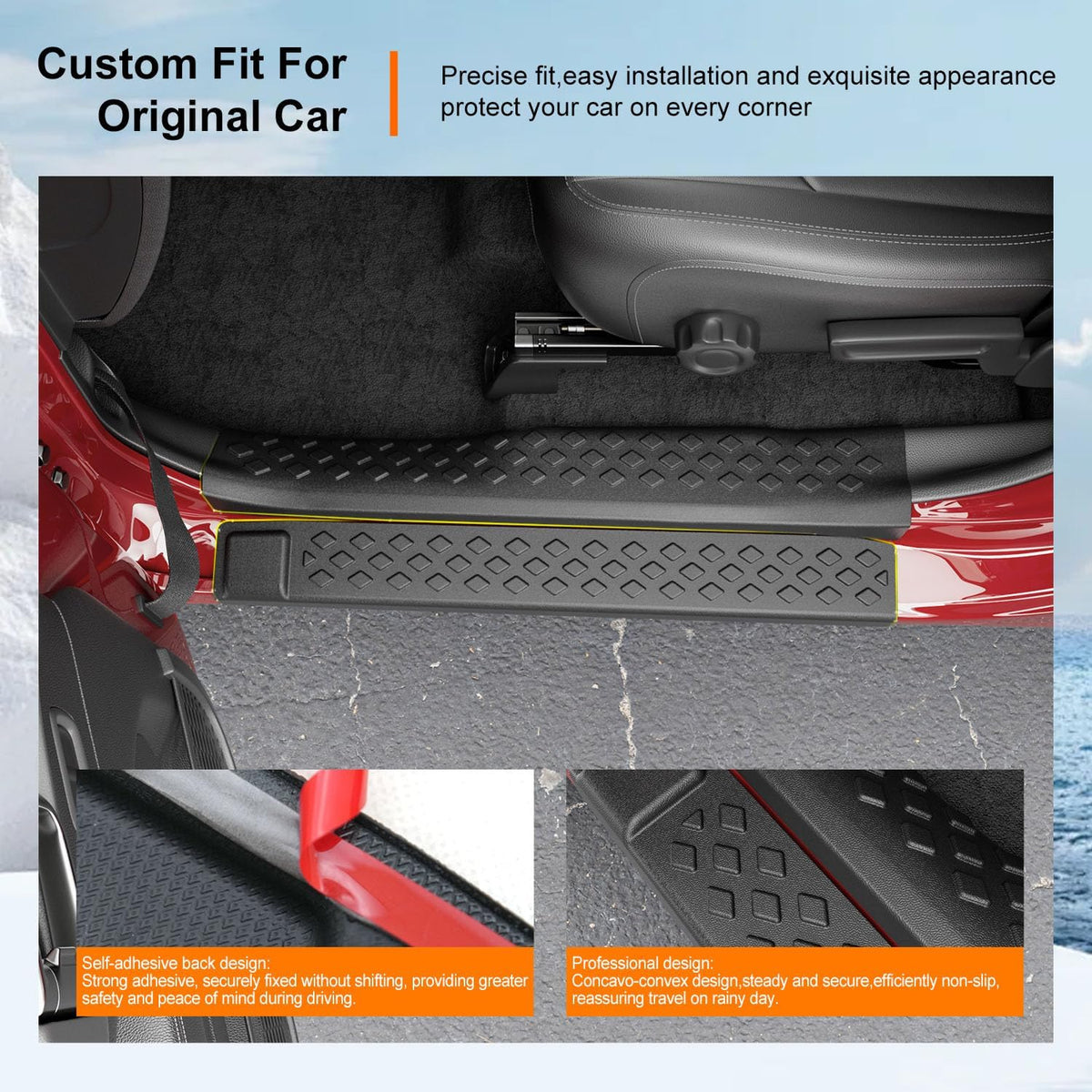 powoq 8Pcs Door Sill Guard Compatible with 2020-2026 Jeep Gladiator JT