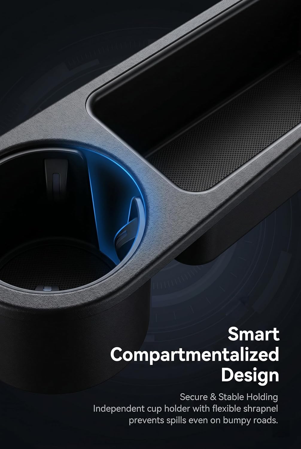 Car Cup Holder, Multifunctional Car Door Window Storage Organizer, Vehicle Door Side Cell Phone Storage Box, Window Mount Organizer for Phone Earphone Key Cup (Black)