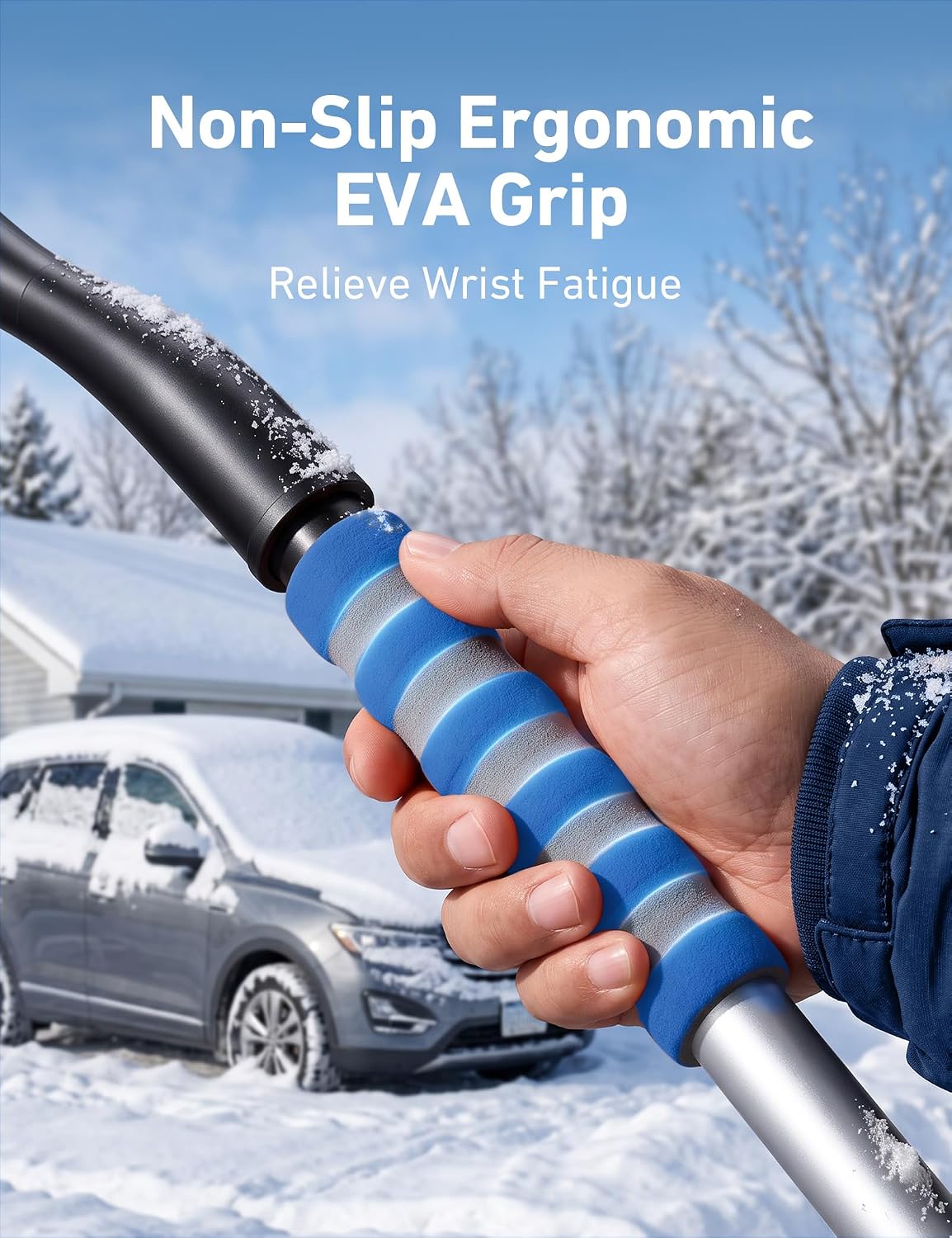AstroAI 40" 2-in-1 Detachable Snow Brush & Ice Scrapers for Car Windshield