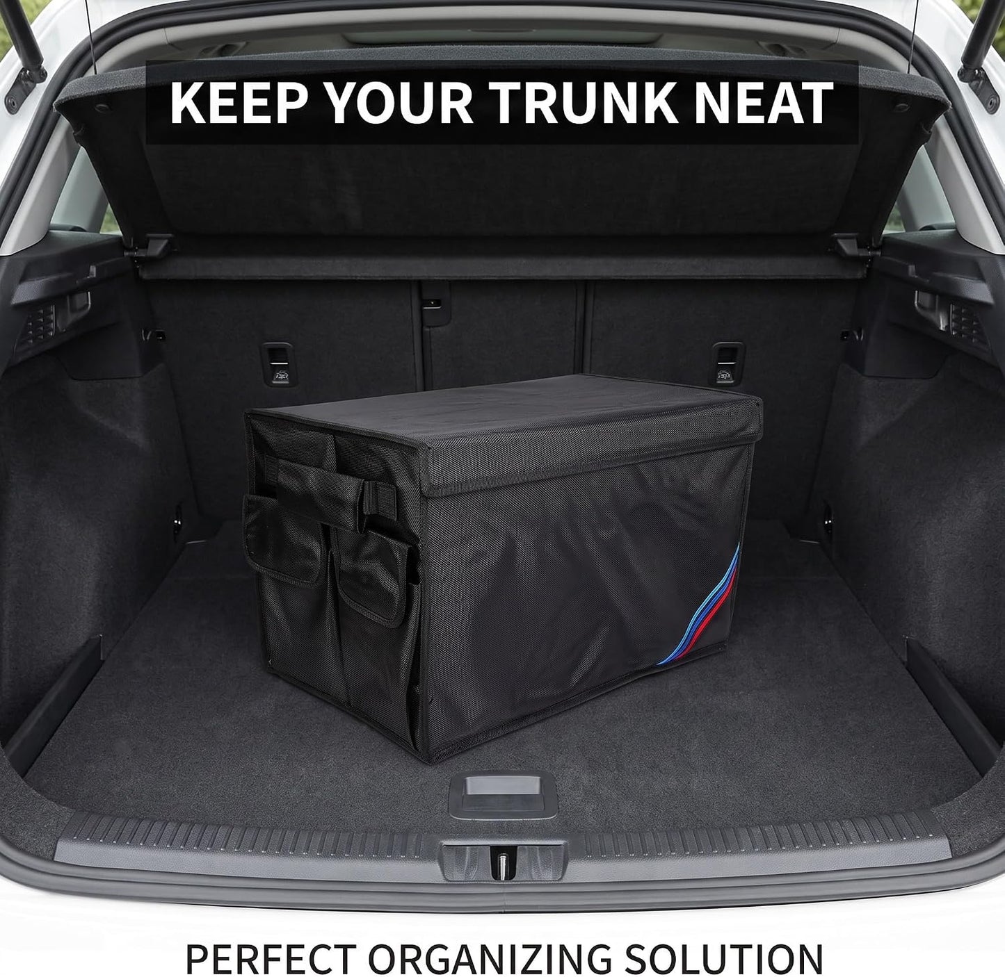 Non-slip Car Organizer, Multi-Use Collapsible Car Storage Box, Portable Auto Cargo Storage Bin for Car SUV Truck, Waterproof Outdoor Camping Picnic Storage Container,