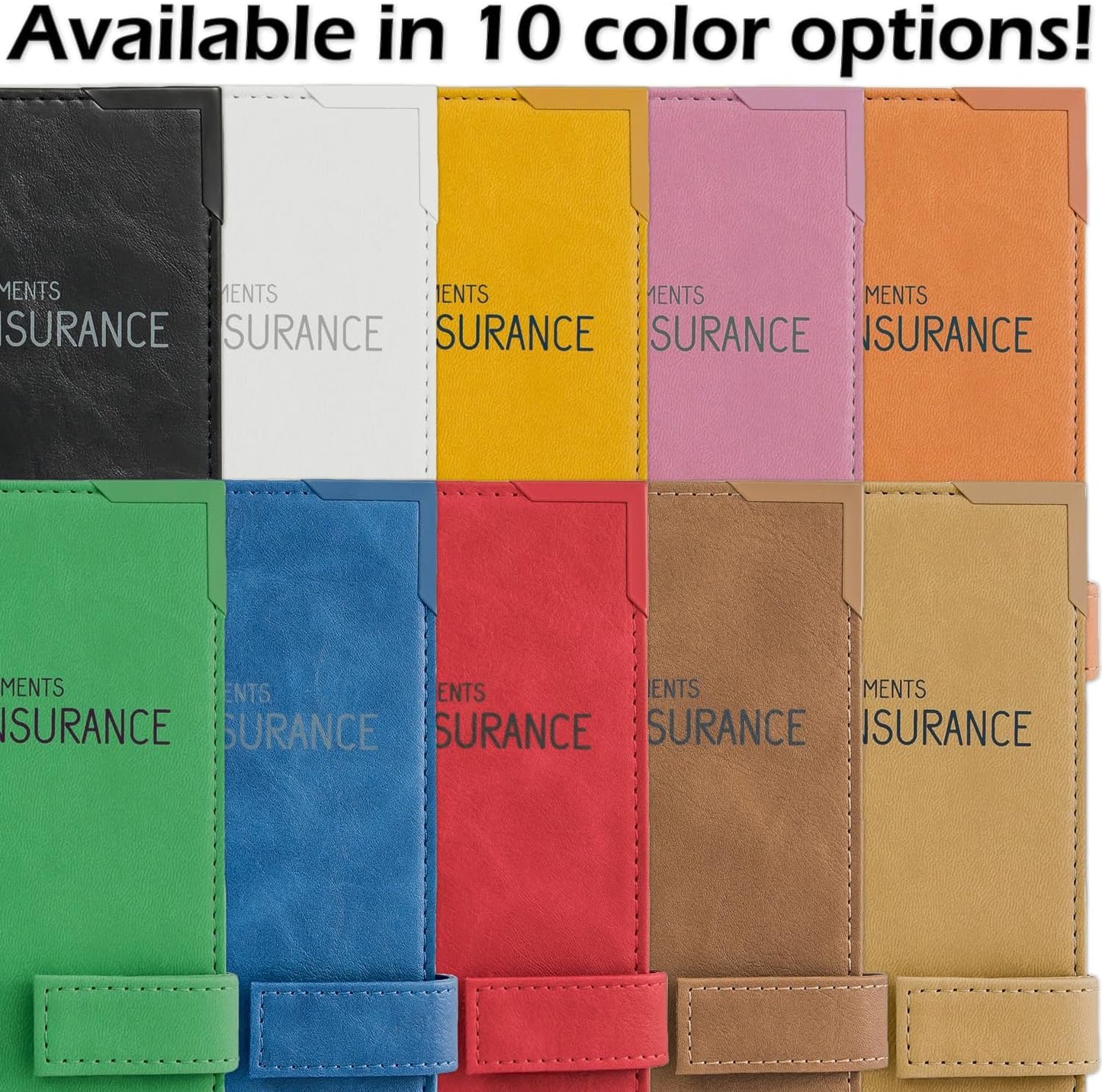 PlusXpres Registration and Insurance Card Holder - Car Organizer - Beige | Vehicle Glove Box Document Organizer, Auto Essential Paperwork Holder for Contact Information Cards, Interior Car Accessories