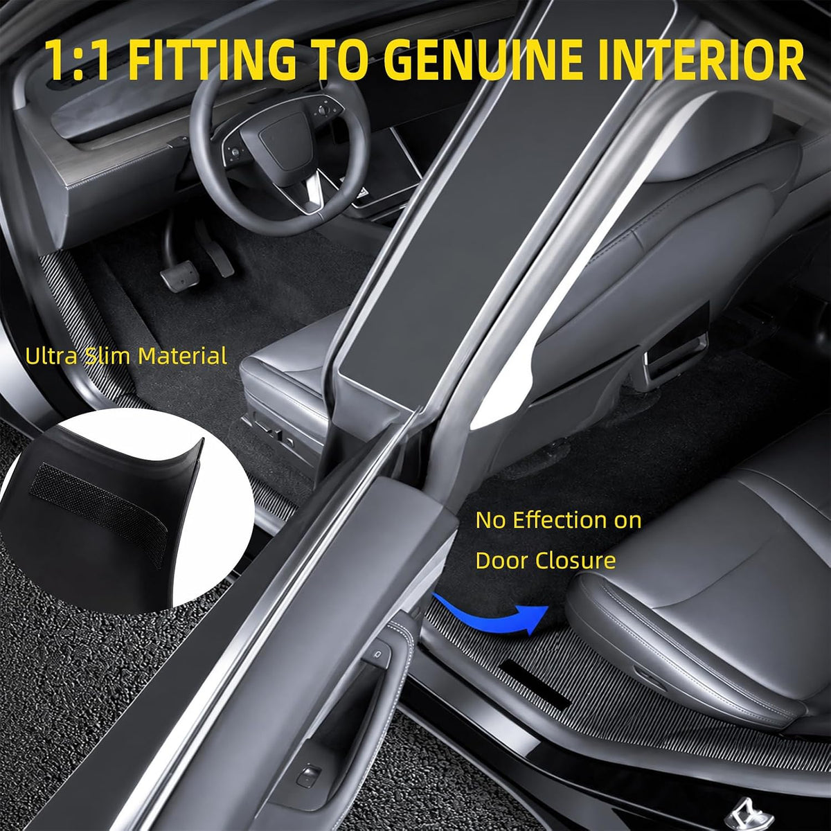 Goldforest 8PCS Door Sill Protector for Tesla Model Y Juniper 2025 2026
