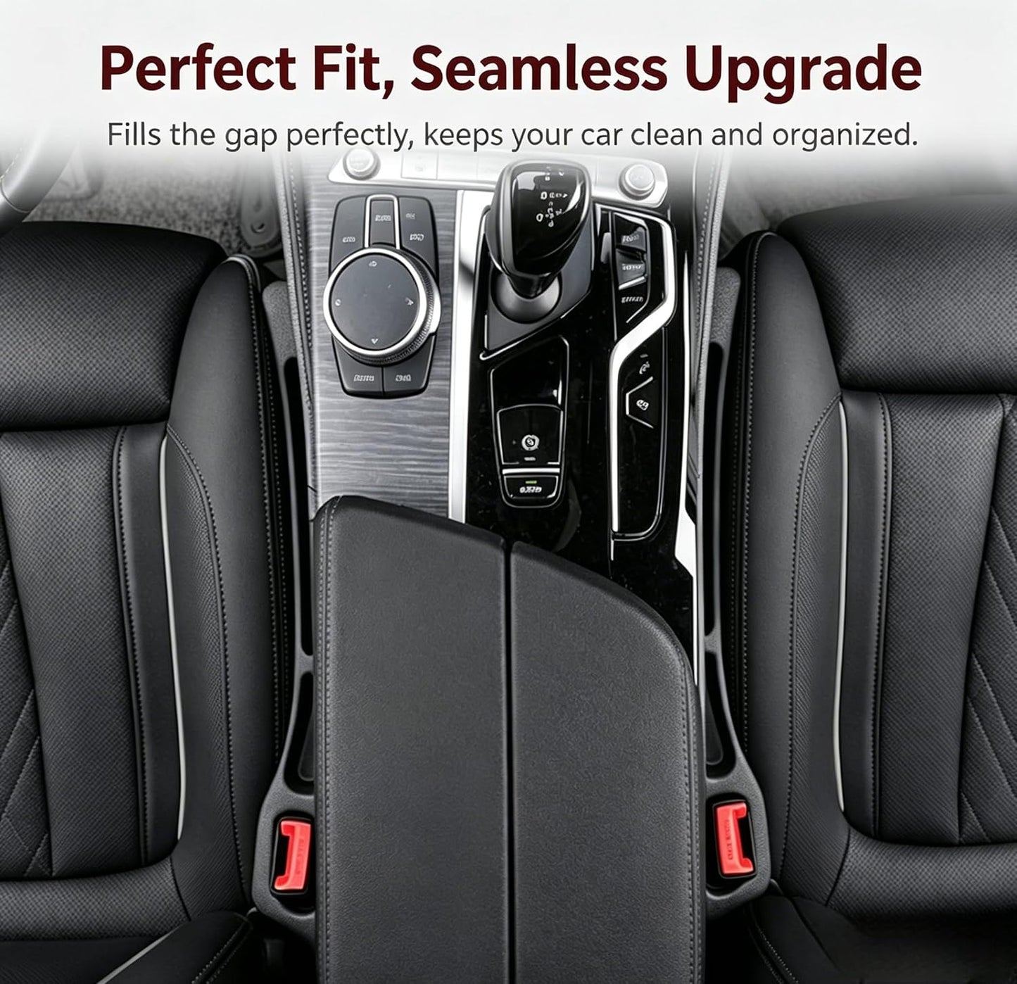 【Compatible with mazda】 Car Seat Gap Filler Organizer Compatible with mazda cx5 2013-2025, Car Organizer Front Seat 2-in-1 Storage No-Drop Storage(2 Pack, Black)