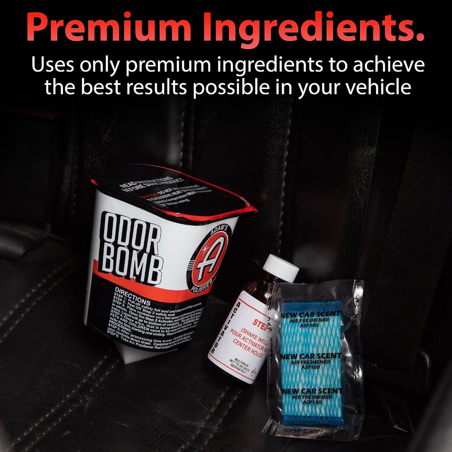 Adam's Polishes Odor Bomb, Odor Neutralizer for Car and Home, Fights Bad Odors, Eco Friendly, Pet Safe, Long Lasting, Works on All Odors