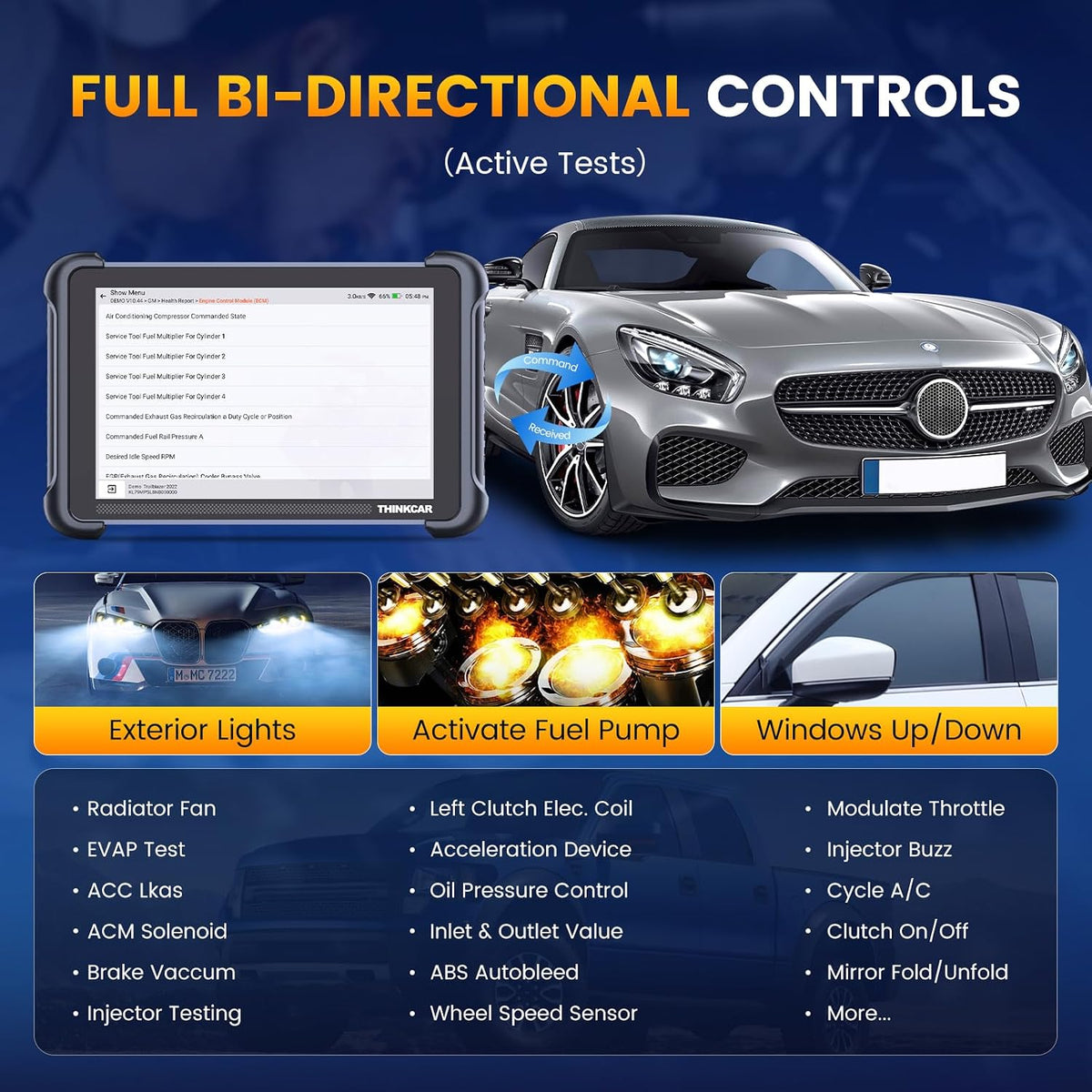 THINKCAR Bidirectional Scan Tool THINKSCAN 689BT OBD2 Scanner for Car