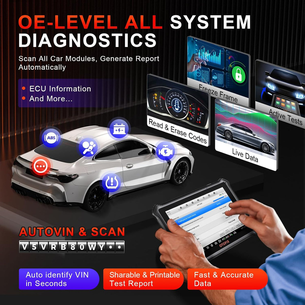 OTOFIX D1 Lite 2026 Bidirectional Scanner, 2-Year Free Update, 38+ Services