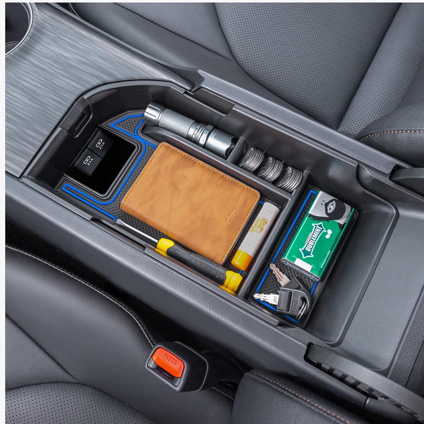 TOPINSTALL 2026 Center Console Tray Compatible with 2025 2026 Toyota Camry (XSE/XLE/SE/LE) Armrest Storage Box Console Organizer for 9th Gen Camry Interior Accessories