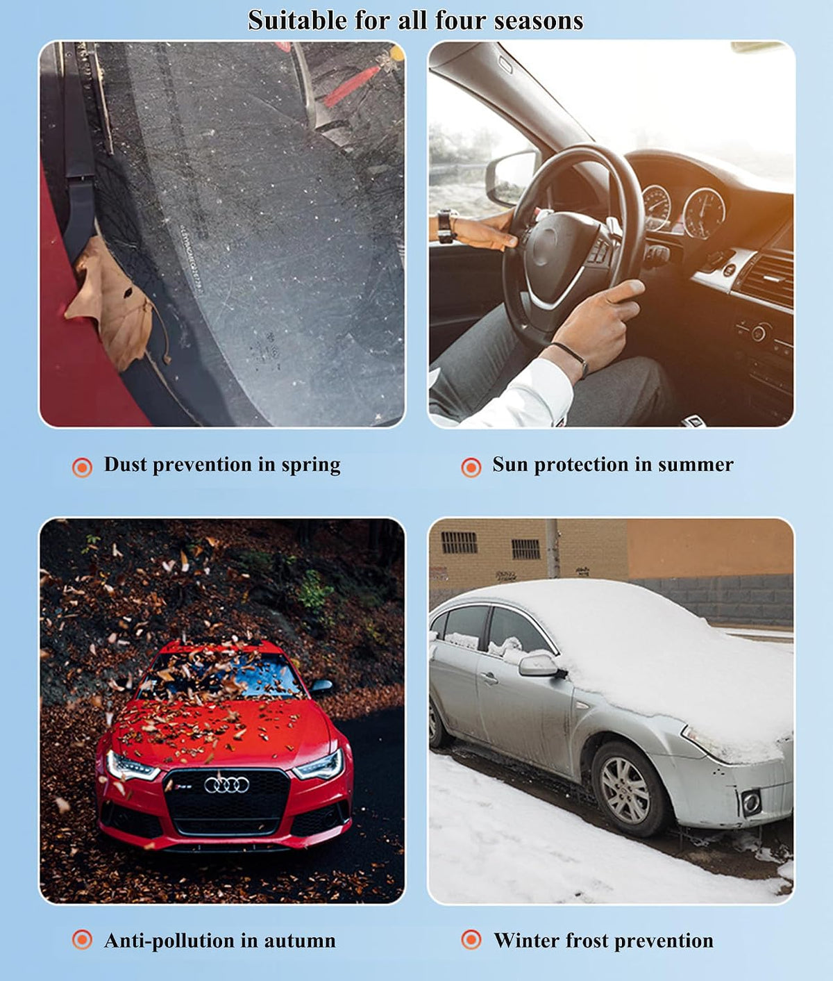 Car Cover Against Hail, Windshield Protector, Thicken Cover for SUV, Hail Blanket, Dustproof Snowproof for Sedan and Hatchback (Black, Sedan)