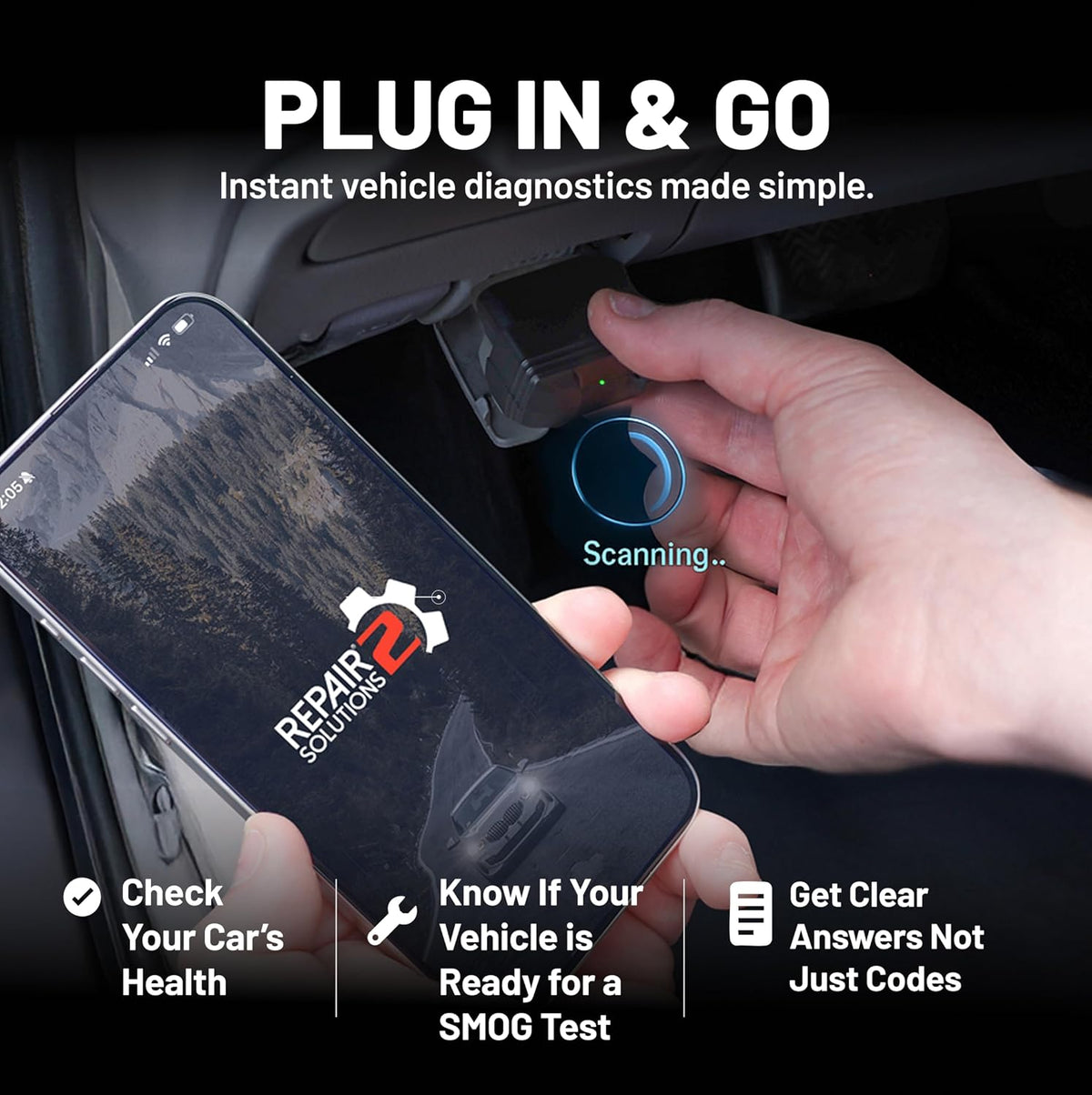 Innova 1000 Bluetooth OBD2 Scanner for iPhone & Android - Predict Car Problems Before They Happen - No Subscriptions - Detect Check Engine, ABS, SRS Issues for Cars 1996+