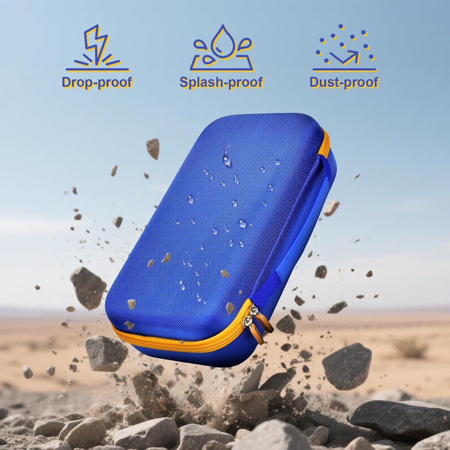 GWCASE Car Vacuum Case Compatible with Fanttik V8/V10 Apex/Mate, Case Only | Removable Divider, Mesh Pocket for Accessories, EVA Shell Protection for Trunk, Truck and Road-Trip Storage
