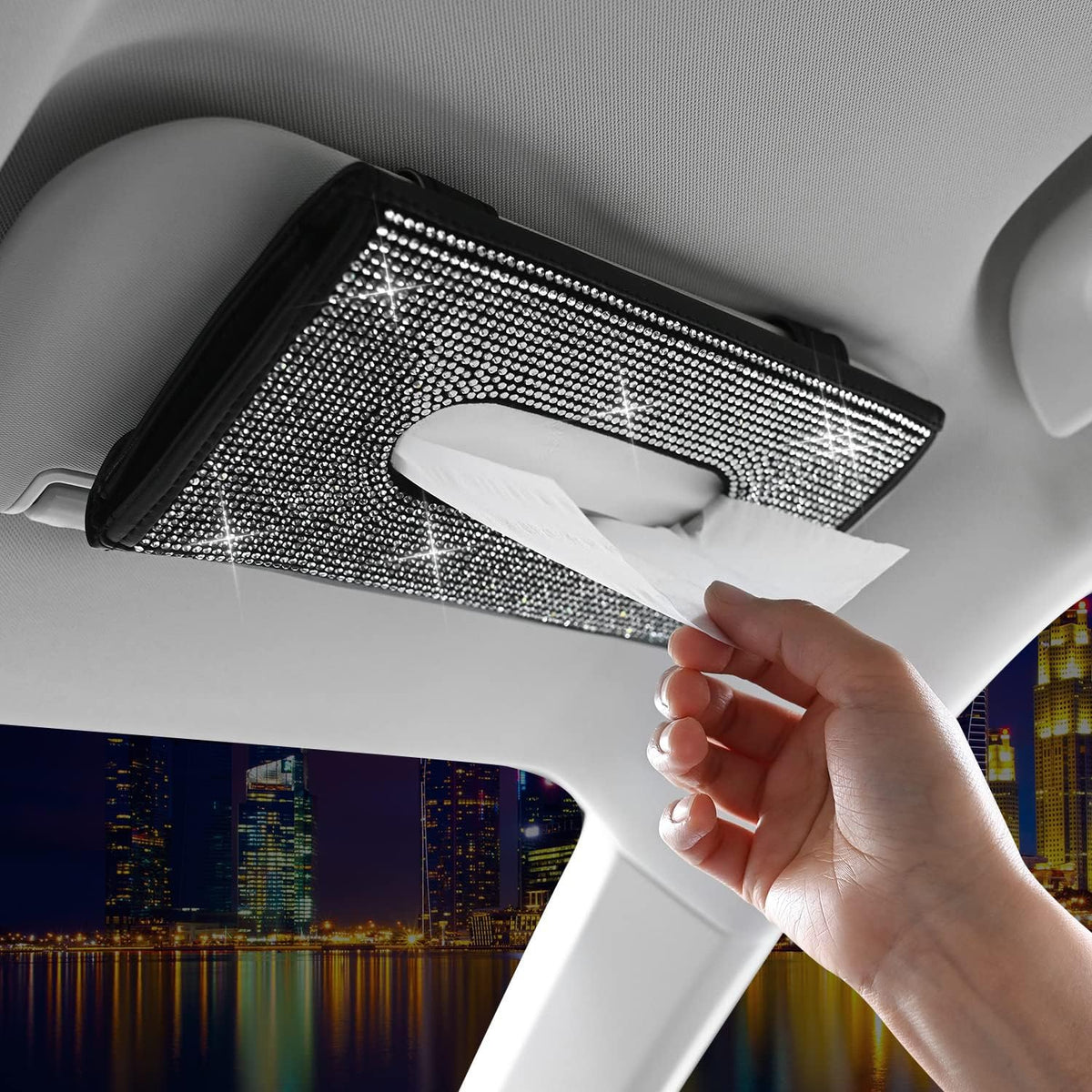ChuLian Bling Bling Car Visor Tissue Holder