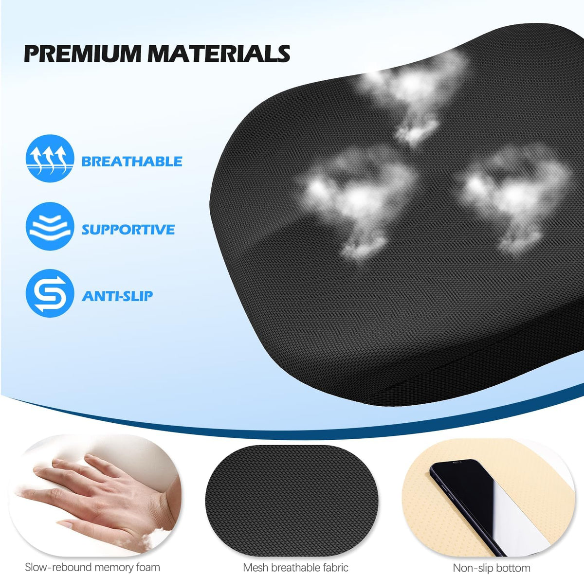 Car Seat Cushion for Driving, Memory Foam Driver Seat Cushion