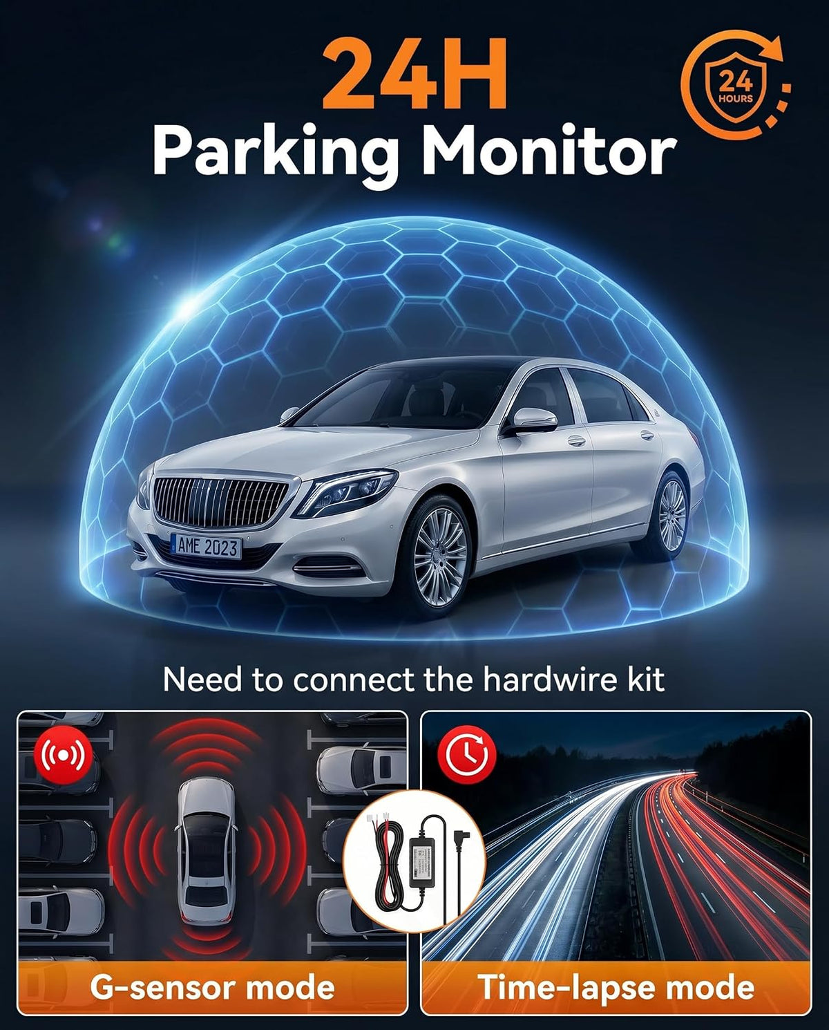 Dash Cam Front and Rear Inside, 4K Full HD 3 Channel Dash Camera for Car