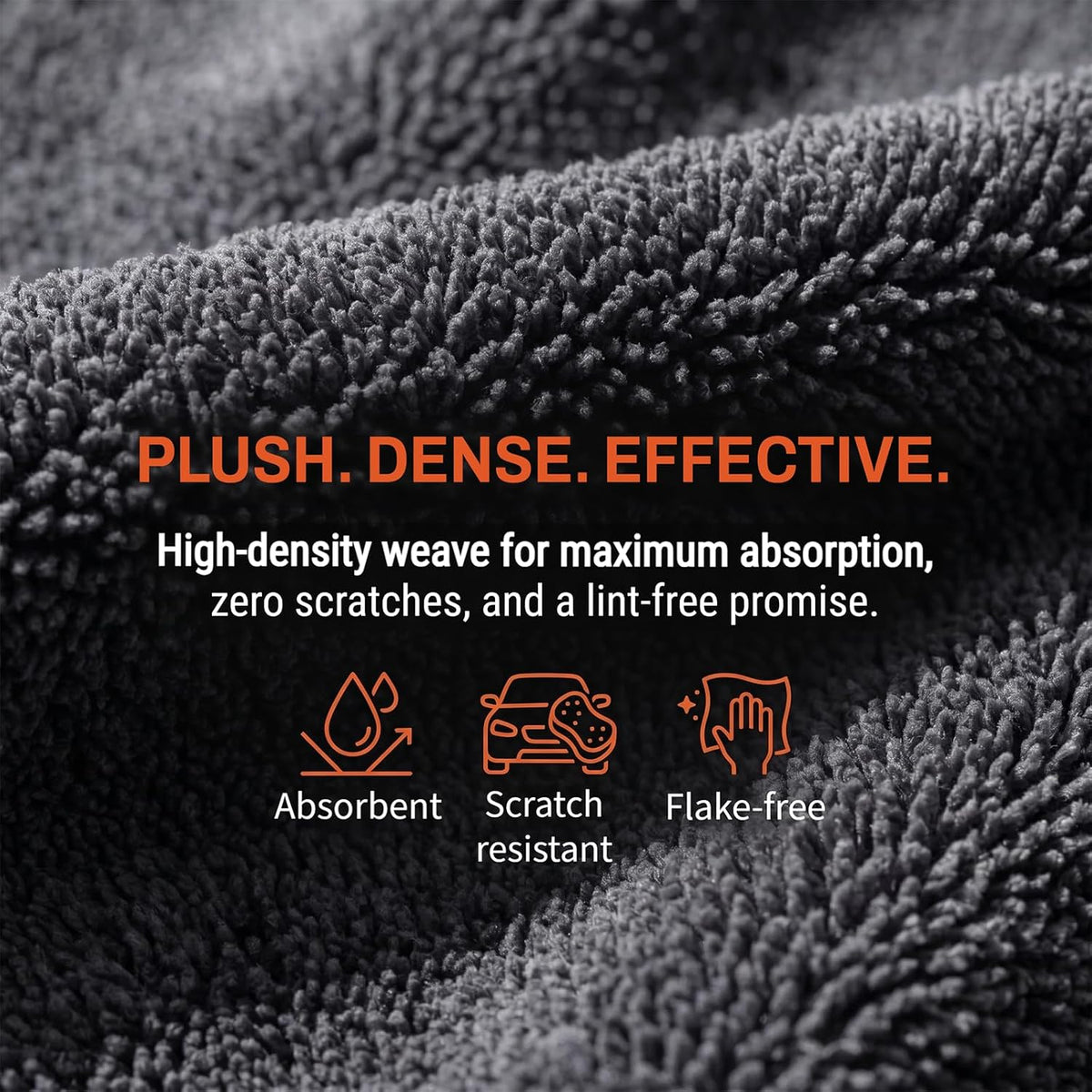 Cleaning Towels, Suitable for Home Kitchens, Bathrooms, Mirrors, and Car Detailing, Grey, 2 Pack, 24 x 16 Inch