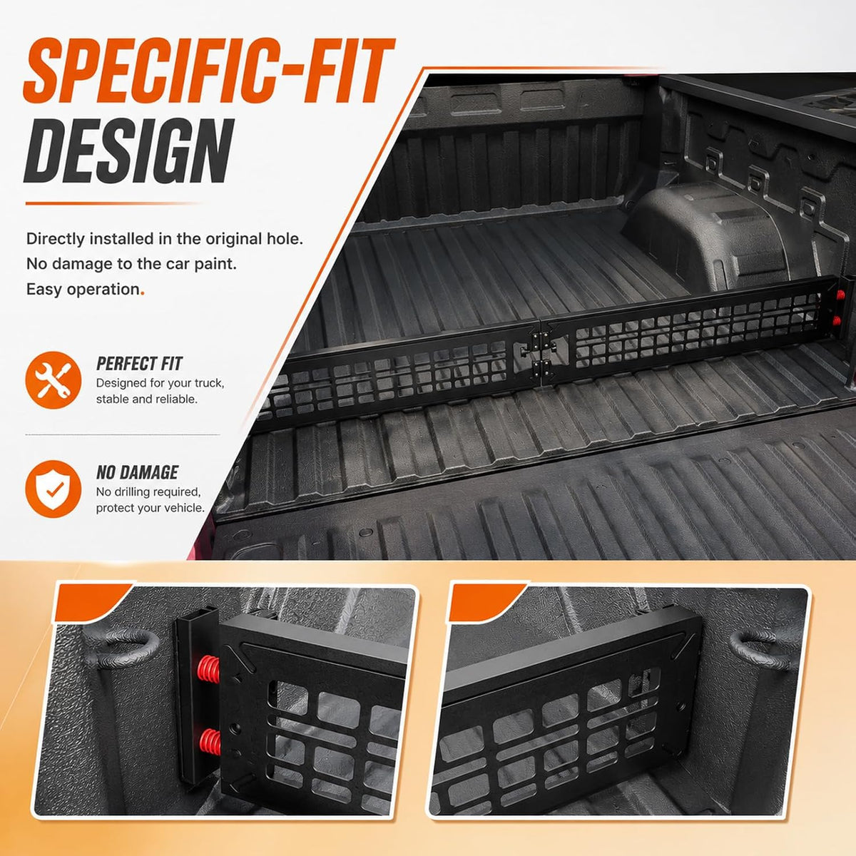Truck Bed Divider Compatible with 2020-2026 Jeep Gladiator JT,Truck Bed Organizer Cargo Manager Replacement for 2020-2026 Jeep Gladiator Accessories