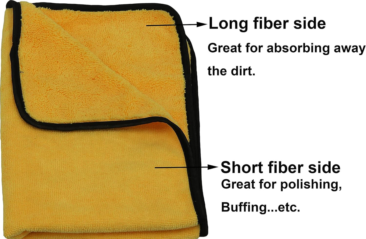 Simple Houseware Professional Grade Microfiber Towels for Car, 16" x 24"
