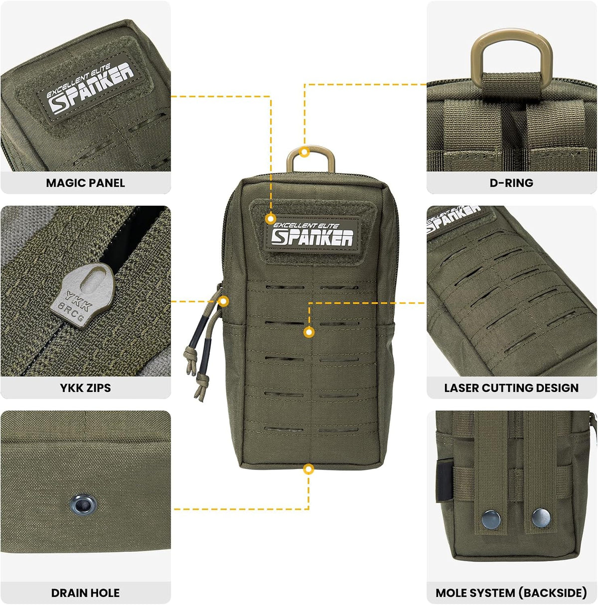 EXCELLENT ELITE SPANKER Tactical MOLLE Pouch EDC Utility Pouches