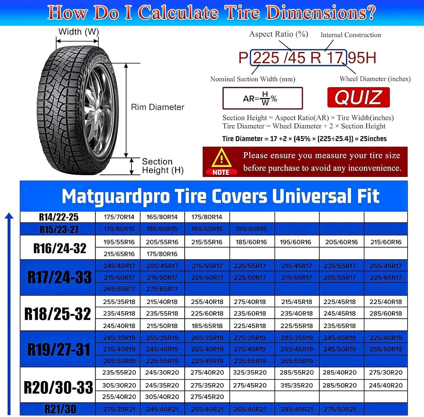 Tire Storage Bags for Cars, Portable Tire Tote for Seasonal Tire Change, Handle for Easy Transportation, Universal Spare Tire Covers Fit 21–32 Inch Diameter Tires, Set of 4, Black