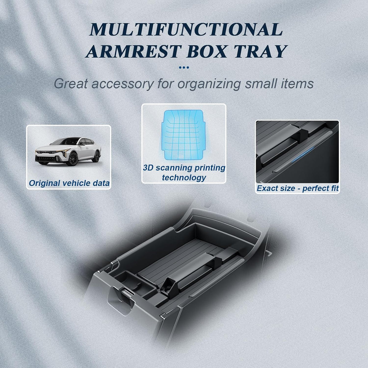 BIBIBO 2Pack for 2025 2026 Kia K4 Center Console Organizer 2025-2026 Kia K4 /2026 K4 Hatchback Console Tray +Cup Holder Insert Organizer 2025+ Kia K4 Accessories