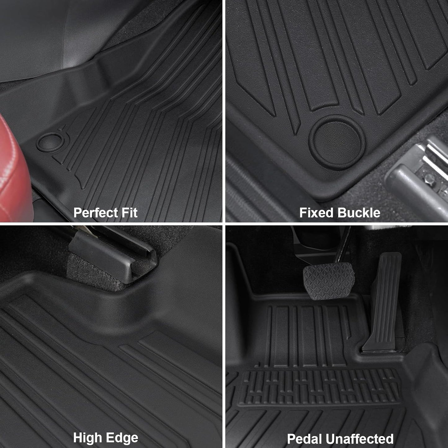 Floor Mats for Mazda CX-5 2017-2025, All Weather Floor Mats Trunk Cargo Liner with Backrest Protectors and Door Sill Guards Accessories, Full Coverage Set