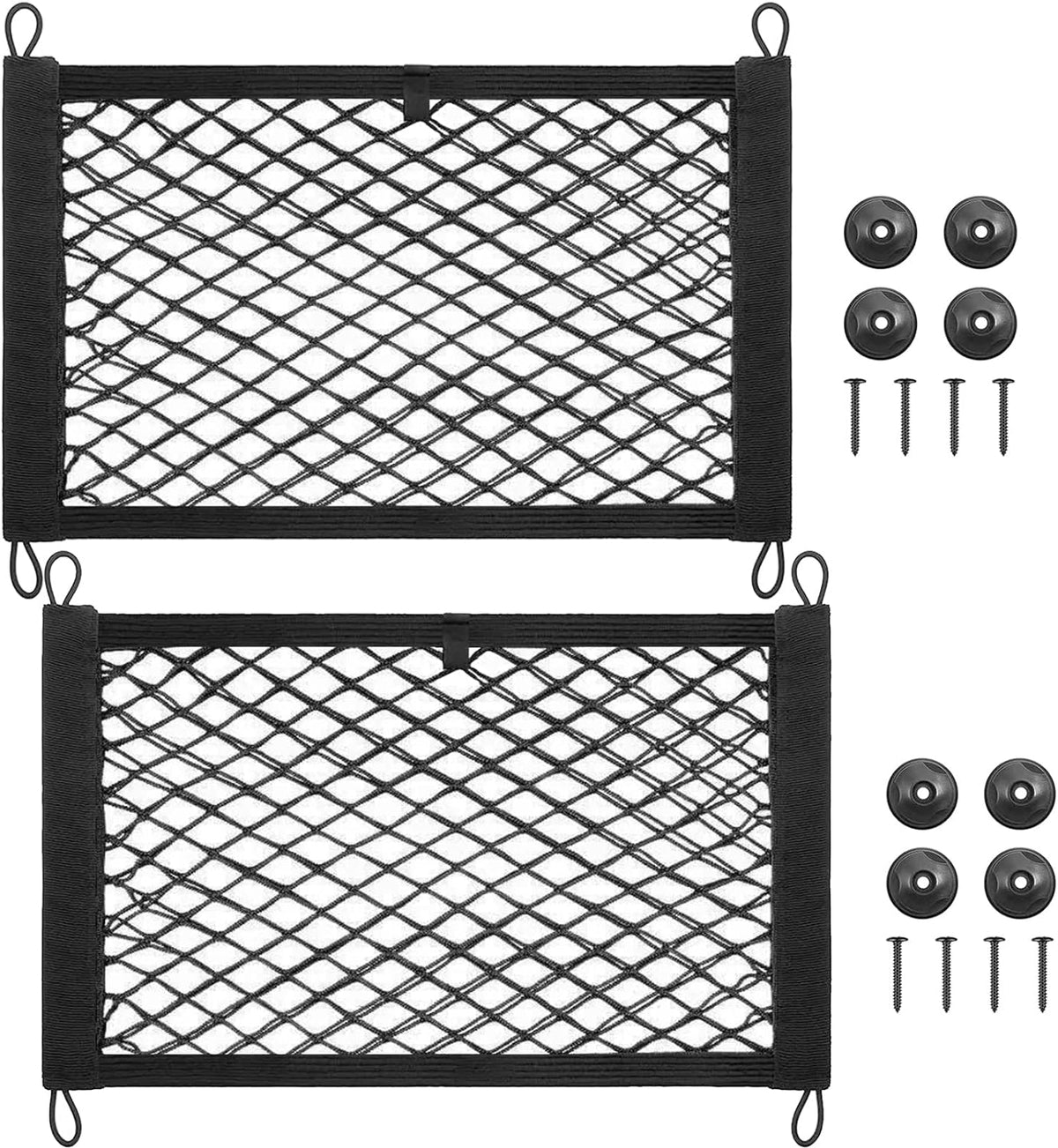 Universal Mesh Cargo Net with Tape Stickers Car Stretchable Storage Net Wall Sticker Organizer Pouch Bag Storage Mesh Net for SUV Car Trunk Storage(15.7x9.8 Inch)