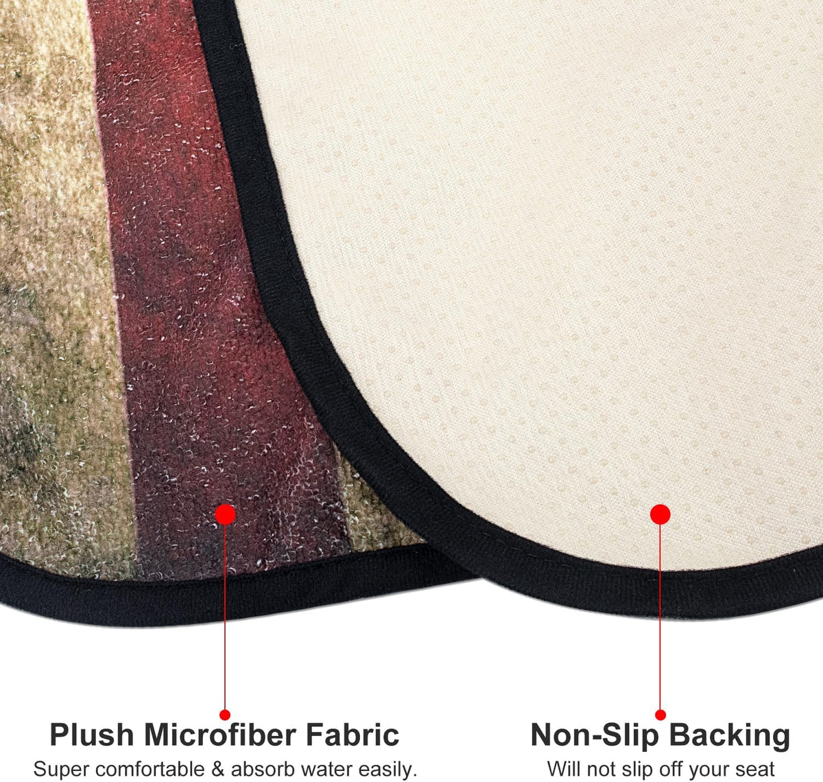 Waterproof Sweating Car Seat Cover for Post Gym Workout, Running, Swimming, Beach and Hiking, Universal Fit Non-Slip Bucket Seat Protector for Cars SUV Trucks, Machine Washable (Flag)