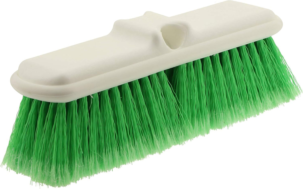 Hi-Tech 10” Bi-Level Super Soft Car Wash Brush – Non-Scratch Soft Bristle Cleaning Brush for Cars, Trucks, Boats & RVs, Multi-Surface Exterior Brush with Threaded Handle Compatibility
