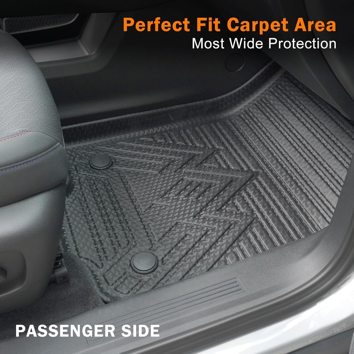 KUST Floor Mats Cargo Mat for Chevy Equinox/GMC Terrain 2025-2026 (5-Seats, Gasoline), All Weather Floor Liners Trunk Mat for Equinox Accessories Rear Cover TPE Rubber Raised Edge
