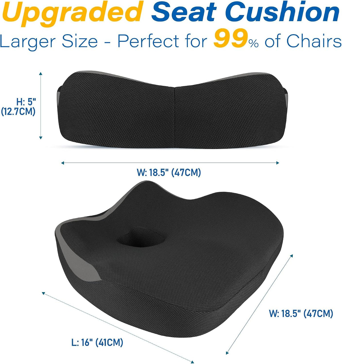 Allaboutsla Car Seat Cushion for Driving, Car Seat Pillow for Short Drivers