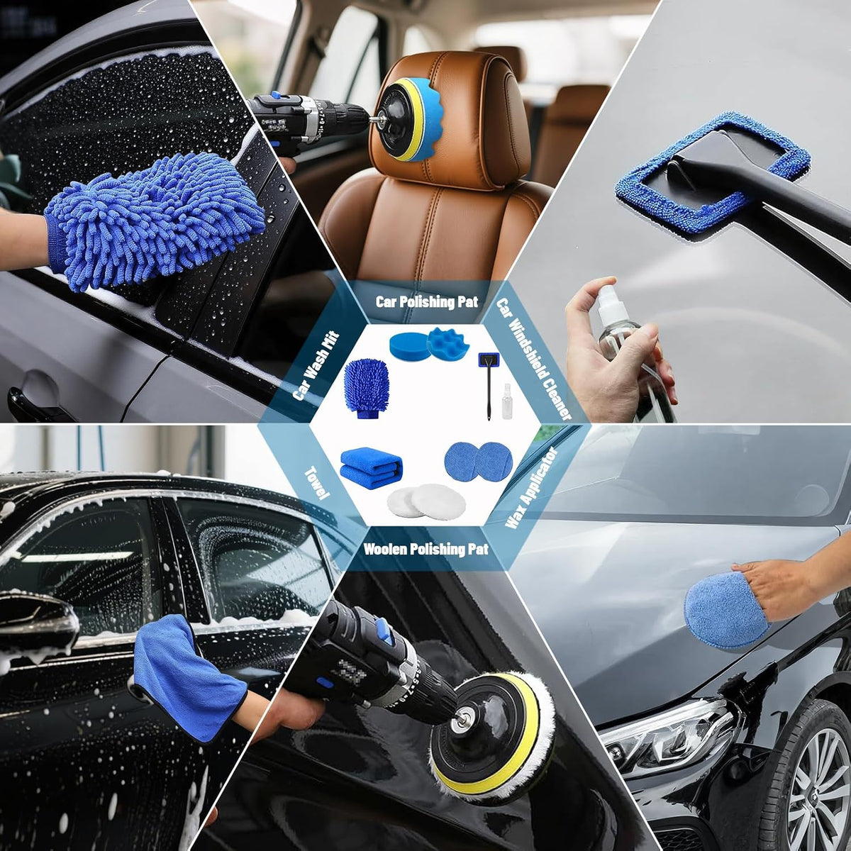 Car Detailing Kit,36pcs Car Detailing Brush Set,Car Cleaning Kit Detail Kit