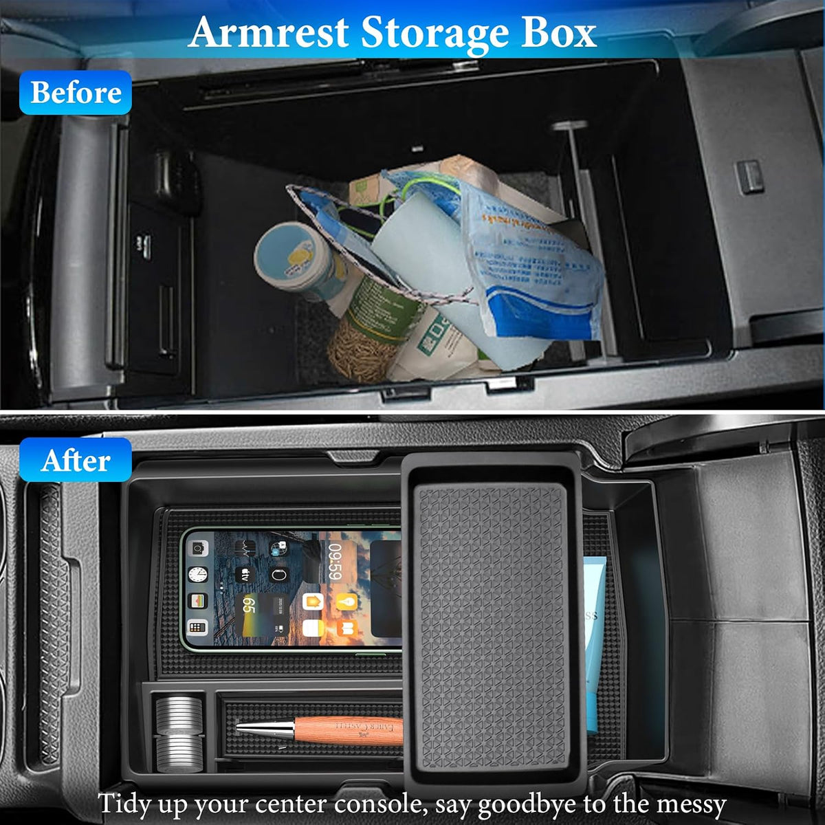 YPHUIKI 4PCS Center Console Organizer for Honda CR-V 2023-2026