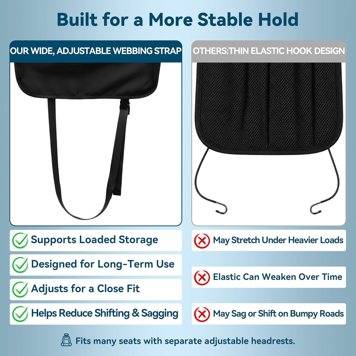 Backseat Car Organizer, Durable Oxford Fabric for Trucks