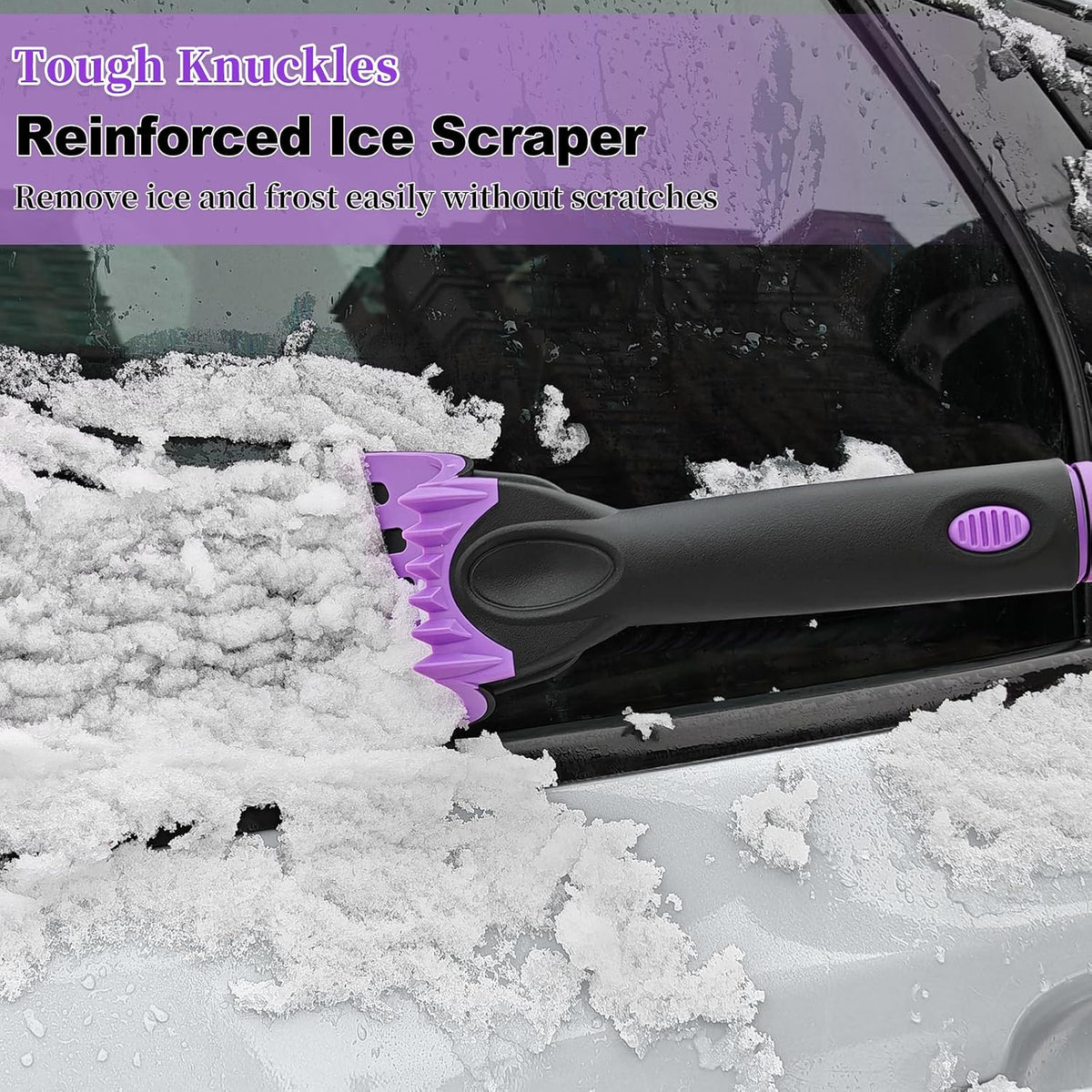 HEEYA 56 Inch Truck Snow Brush and Ice Scraper, Heavy Duty Snow Broom