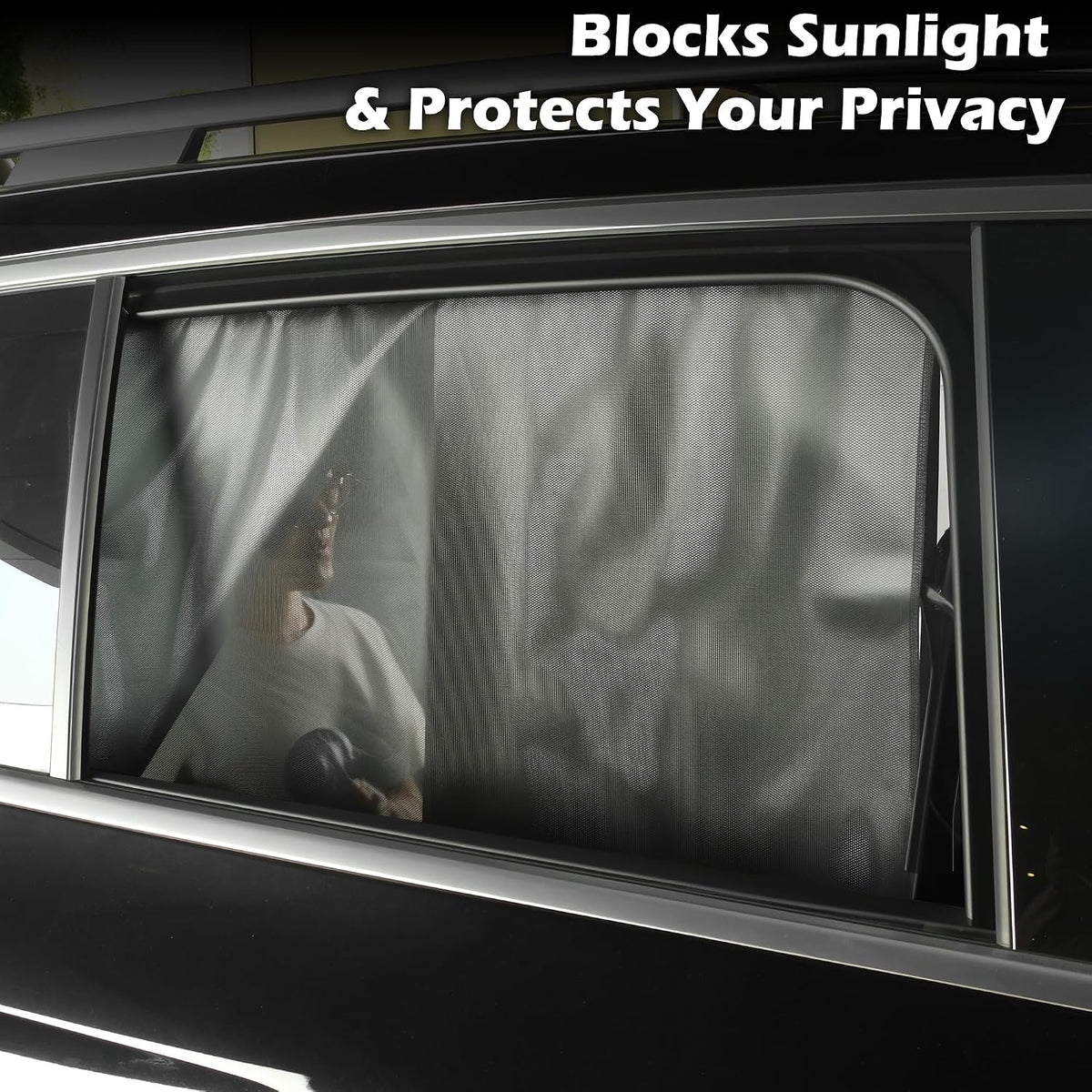 Car Window Shades, 2 Pack Magnetic Side Window Sun Shade for Baby
