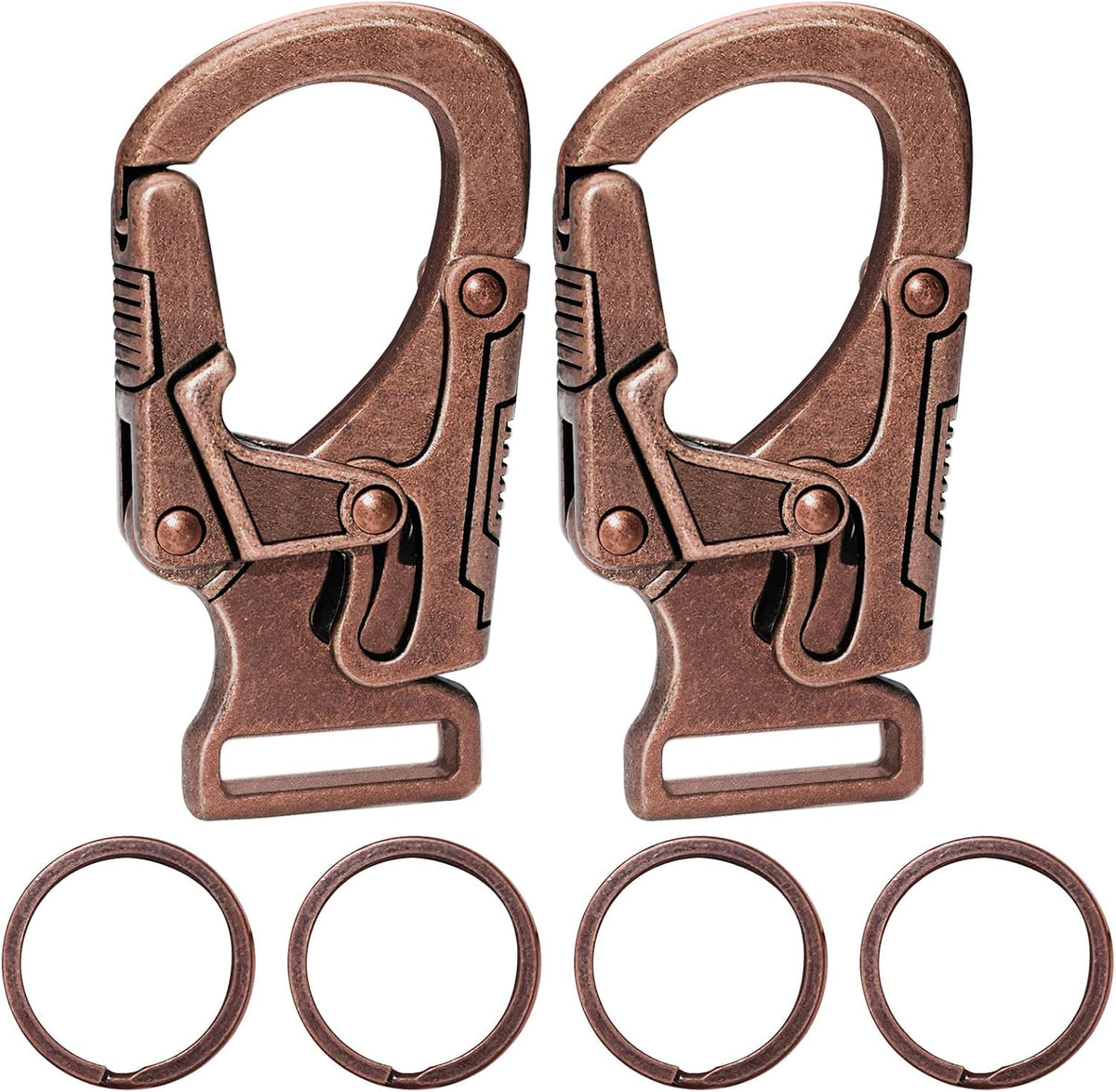 Ahiller Carabiner Clip, Dual Lock Keychain for Daily Use