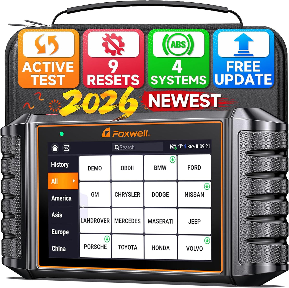 FOXWELL NT716 Bidirectional OBD2 Scanner 4-System Code Reader for Mechanics