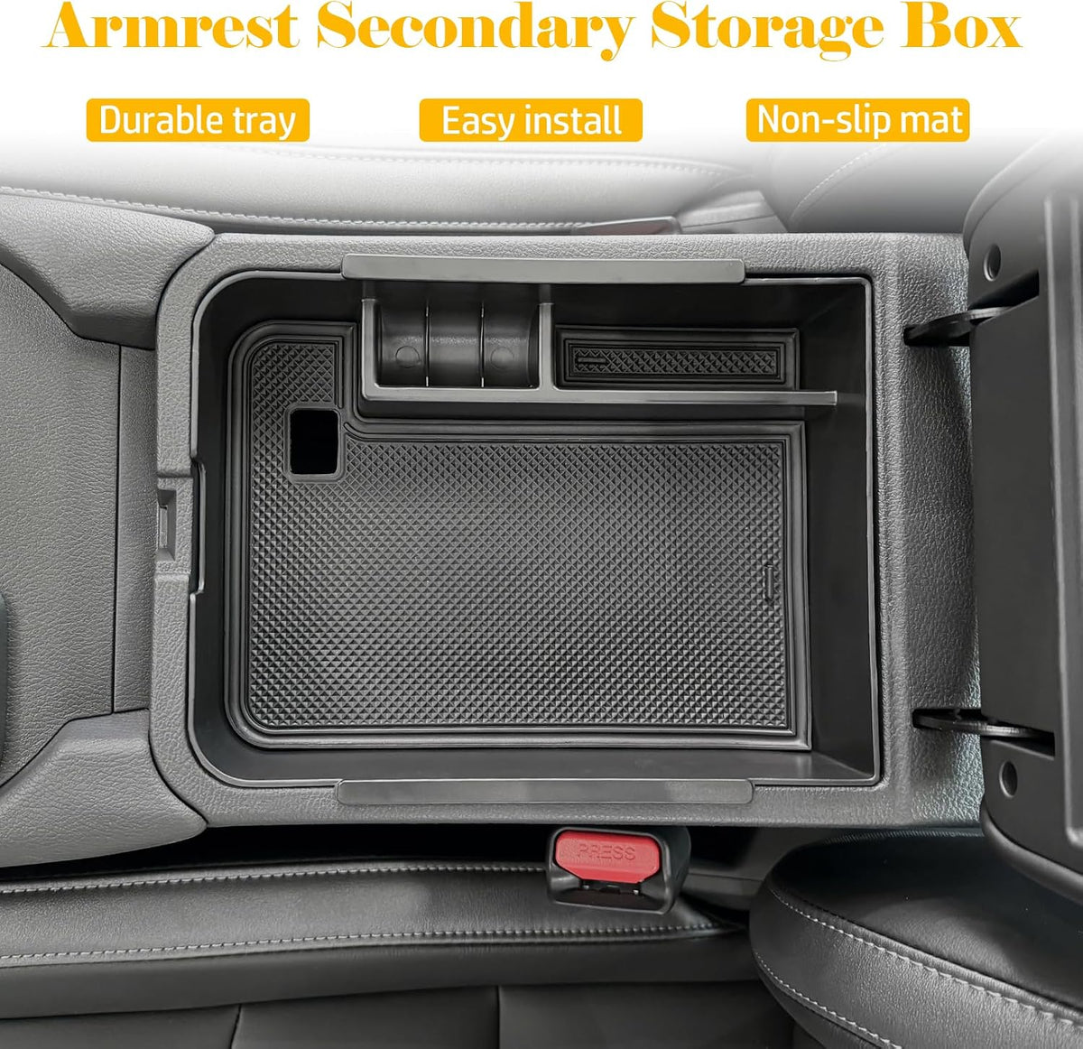 Center Console Organizer Tray for 2020-2025 Nissan Sentra, Black Trim