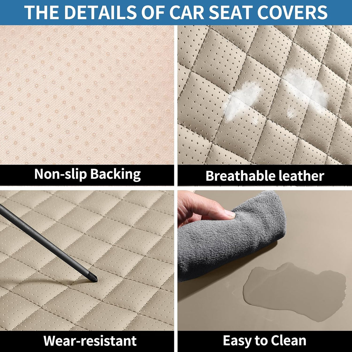 Leather Front Car Seat Covers Automotive Seat Protectors